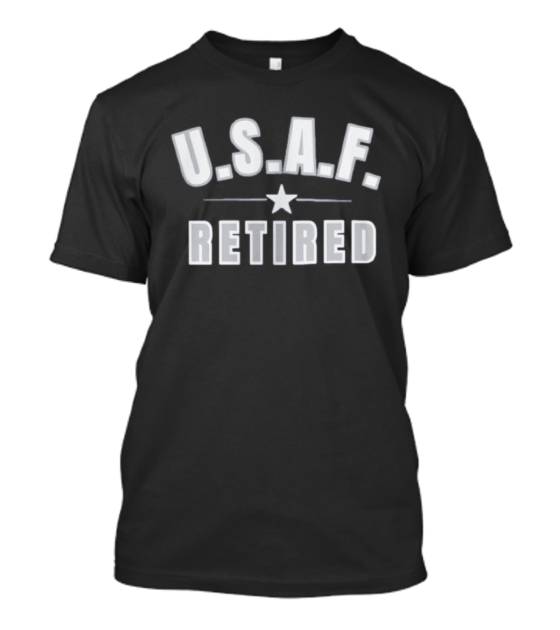 U.S.A.F. Retired Military Veteran Tribute Star T-Shirt