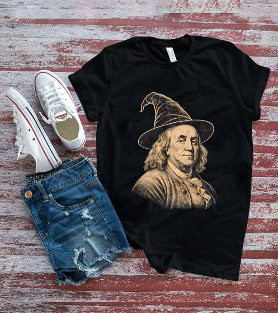 Wizard Benjamin Franklin Witch Hat T-Shirt