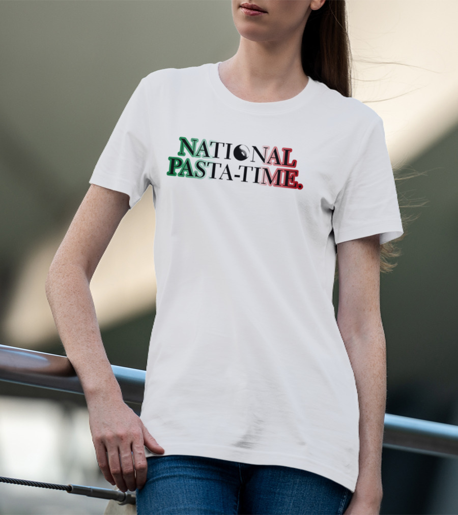 National Pasta Time Italy Flag T-Shirt