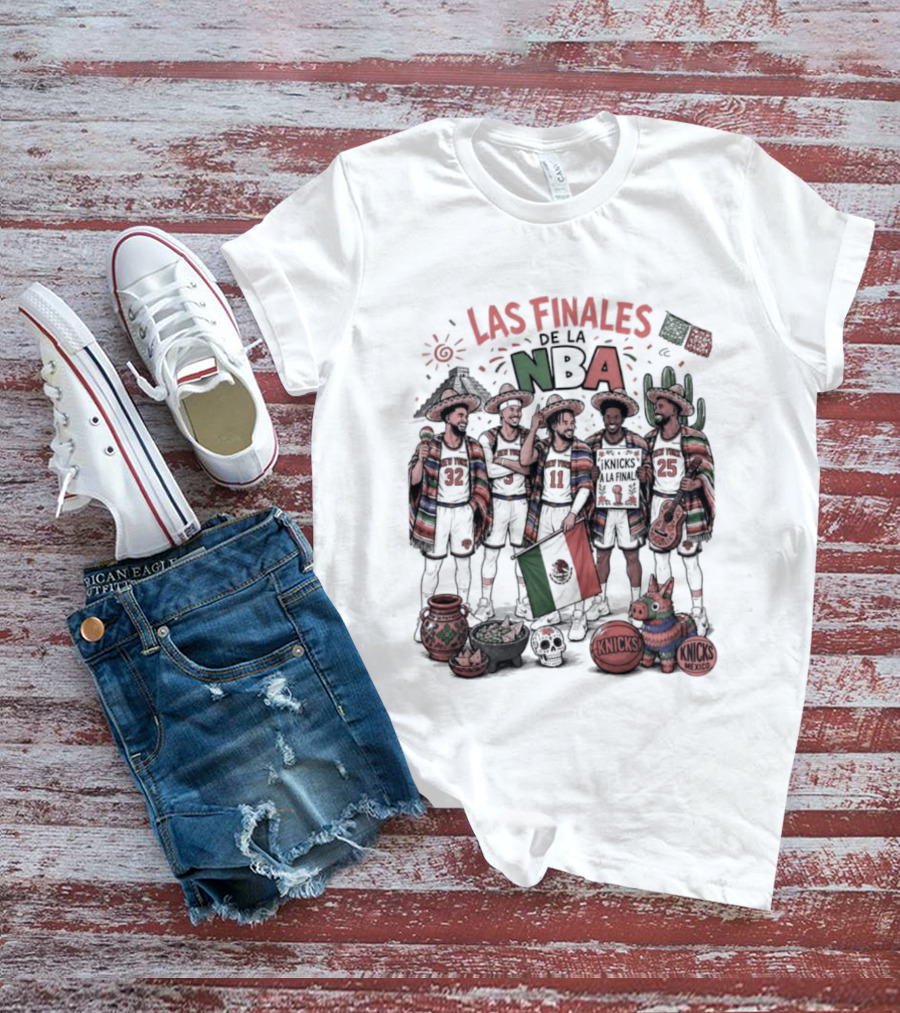Las Finales De La NBA New York Knicks Mexico Heritage Celebration T-Shirt