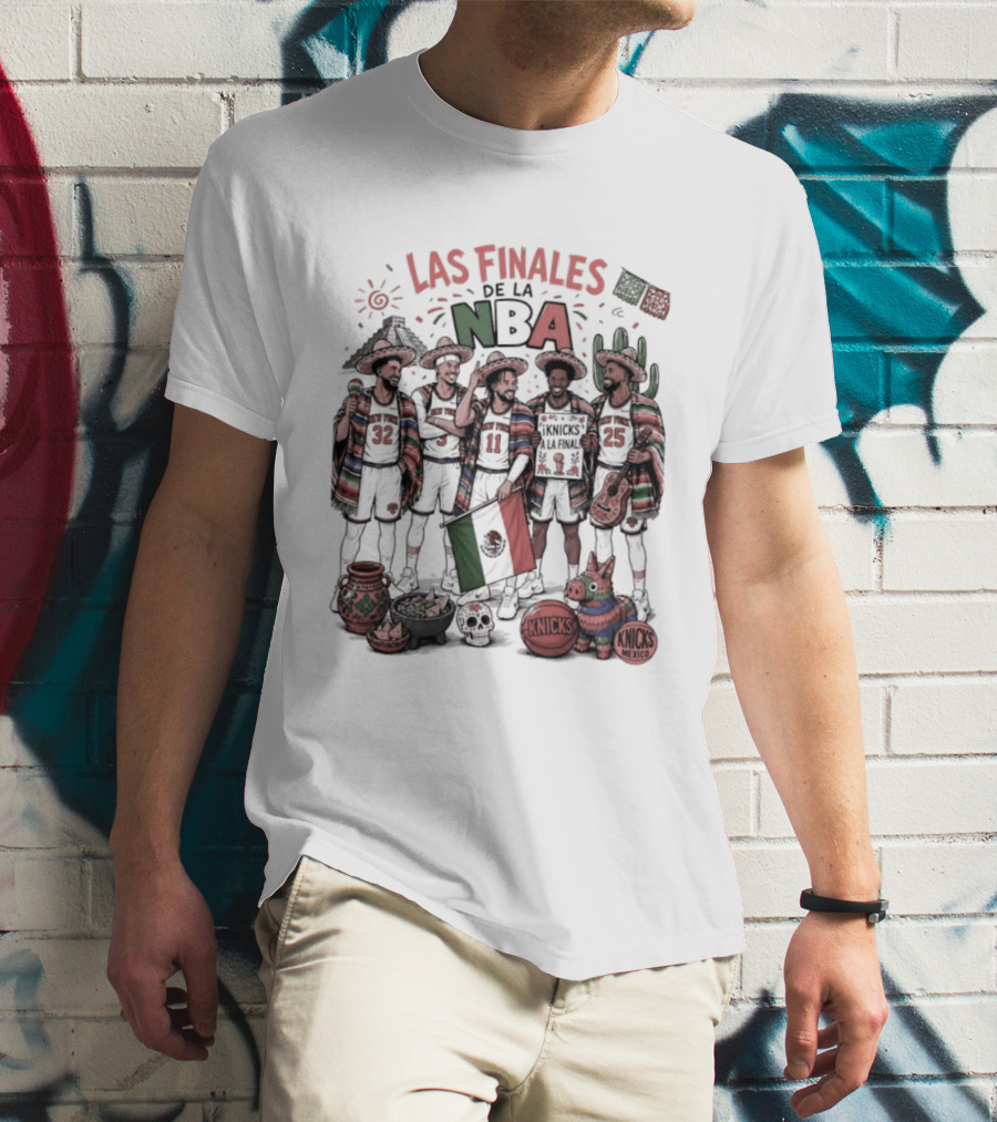 Las Finales De La NBA New York Knicks Mexico Heritage Celebration T-Shirt