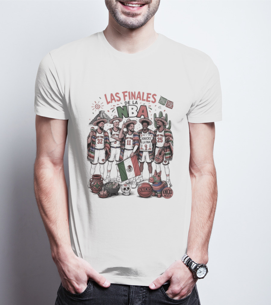 Las Finales De La NBA New York Knicks Mexico Heritage Celebration T-Shirt