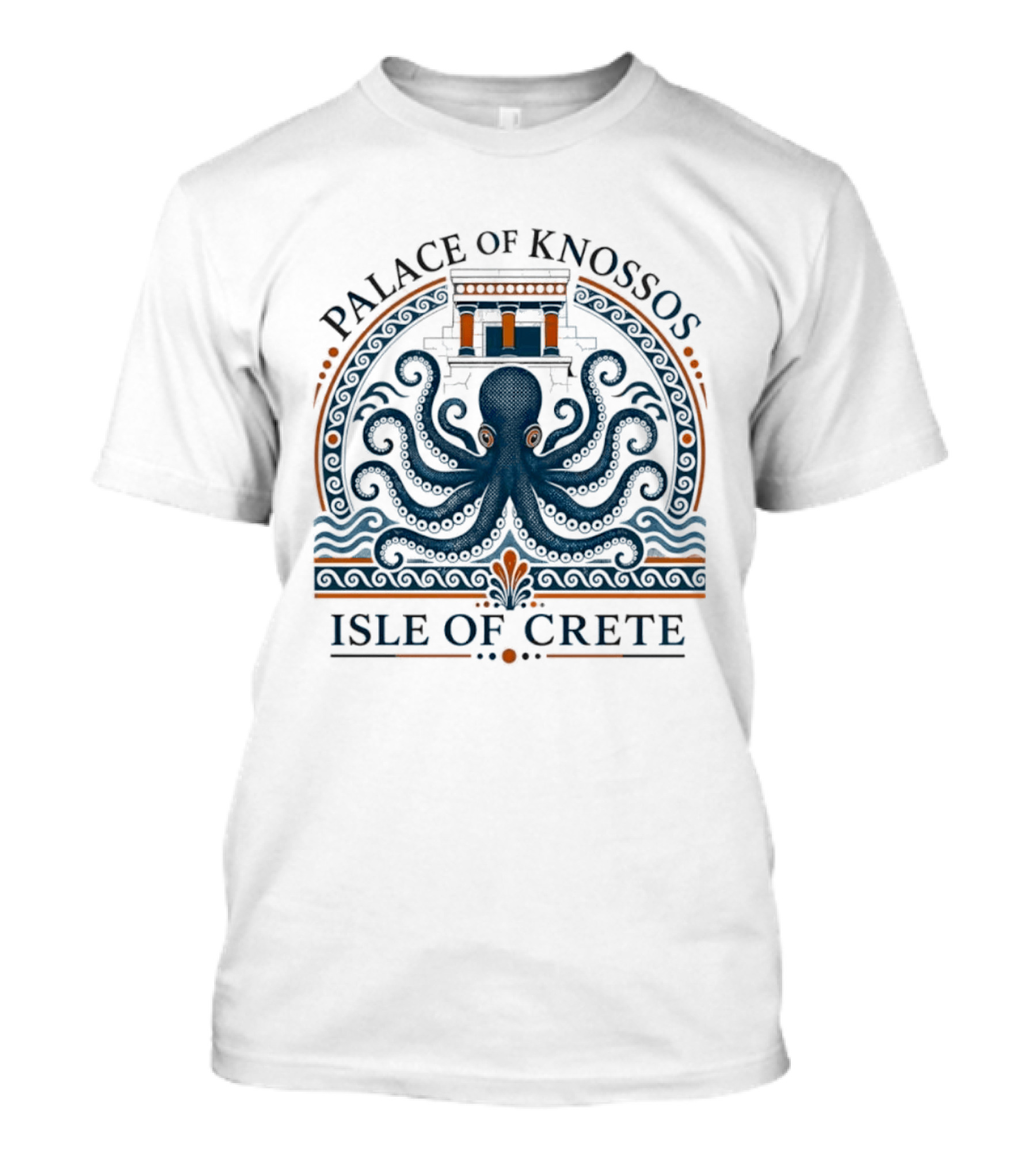 Palace Of Knossos Octopus Motif Isle Of Crete T-Shirt