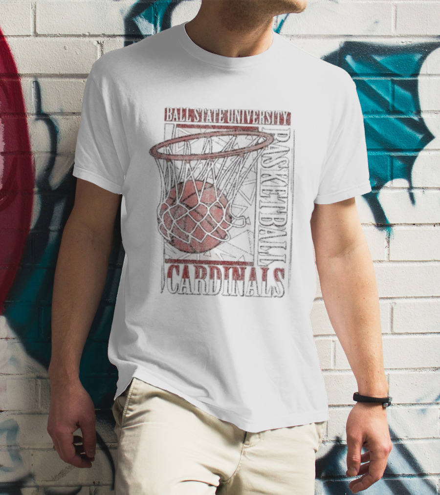 Ball State University Basketball Cardinals Hoops Team Spirit T-Shirt