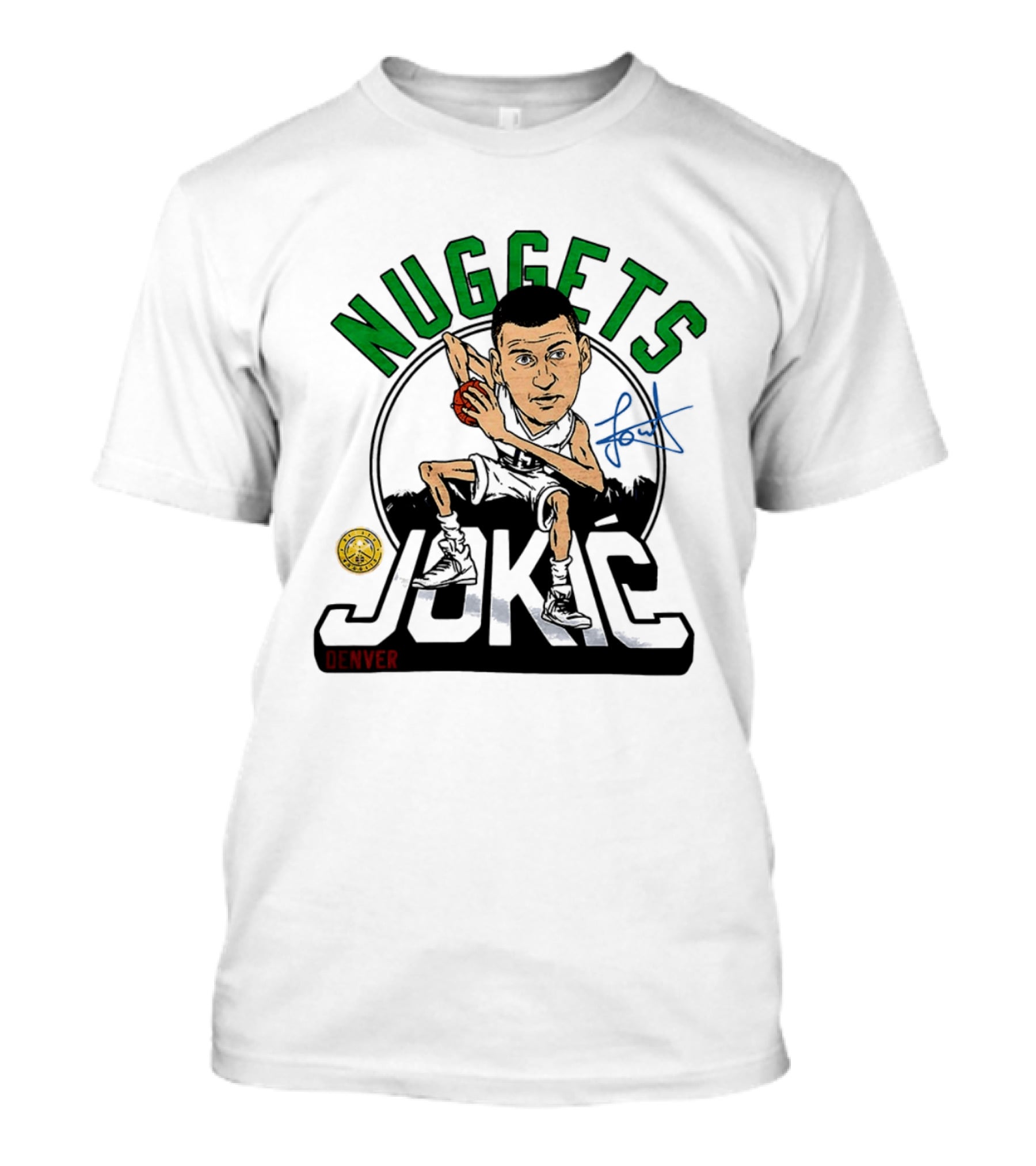 Nuggets Denver Jokic Basketball Caricature T-Shirt
