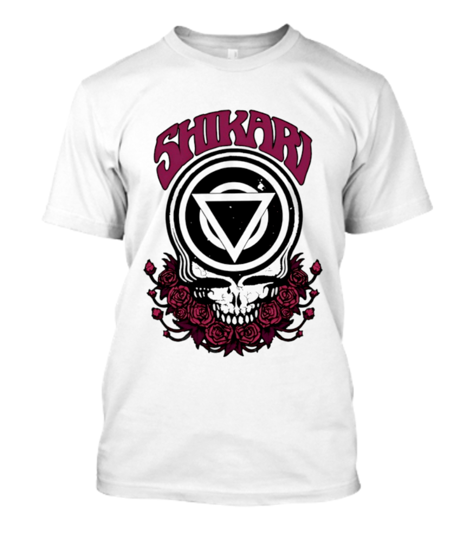 Shikari Triangle Skull Roses T-Shirt
