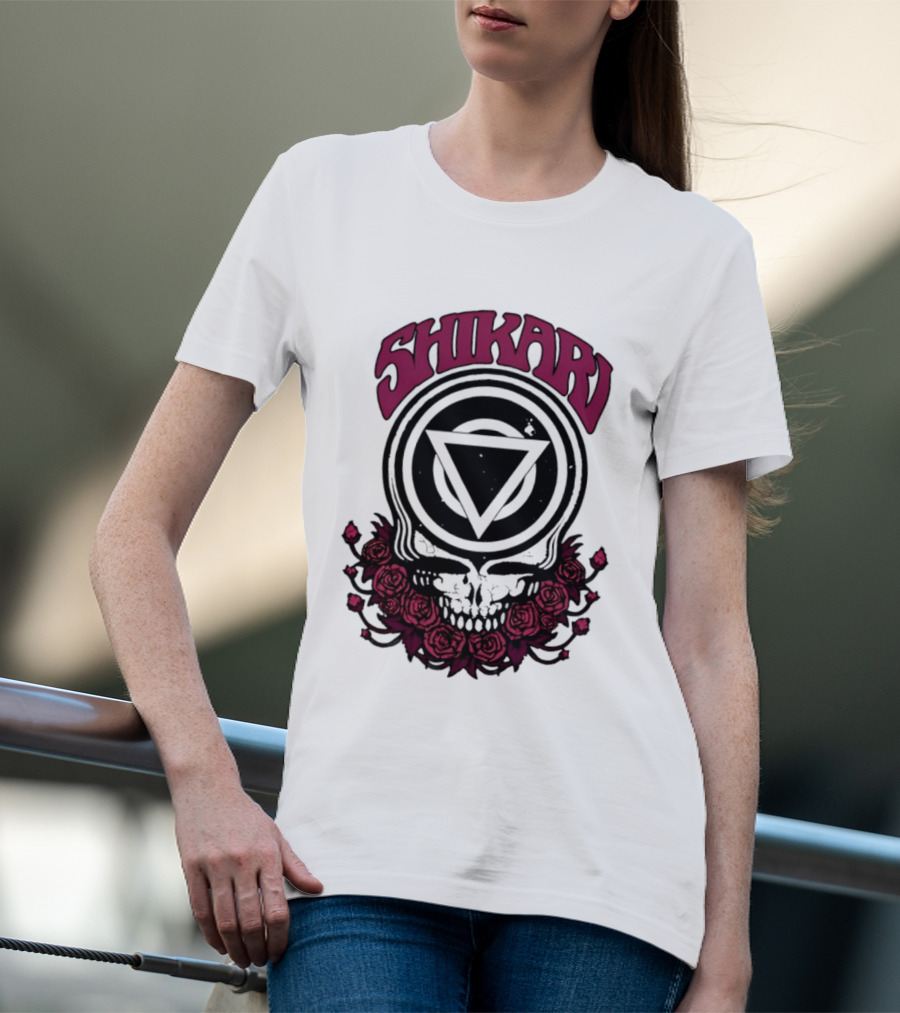 Shikari Triangle Skull Roses T-Shirt