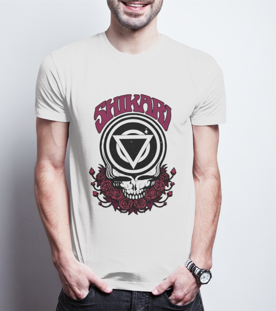 Shikari Triangle Skull Roses T-Shirt