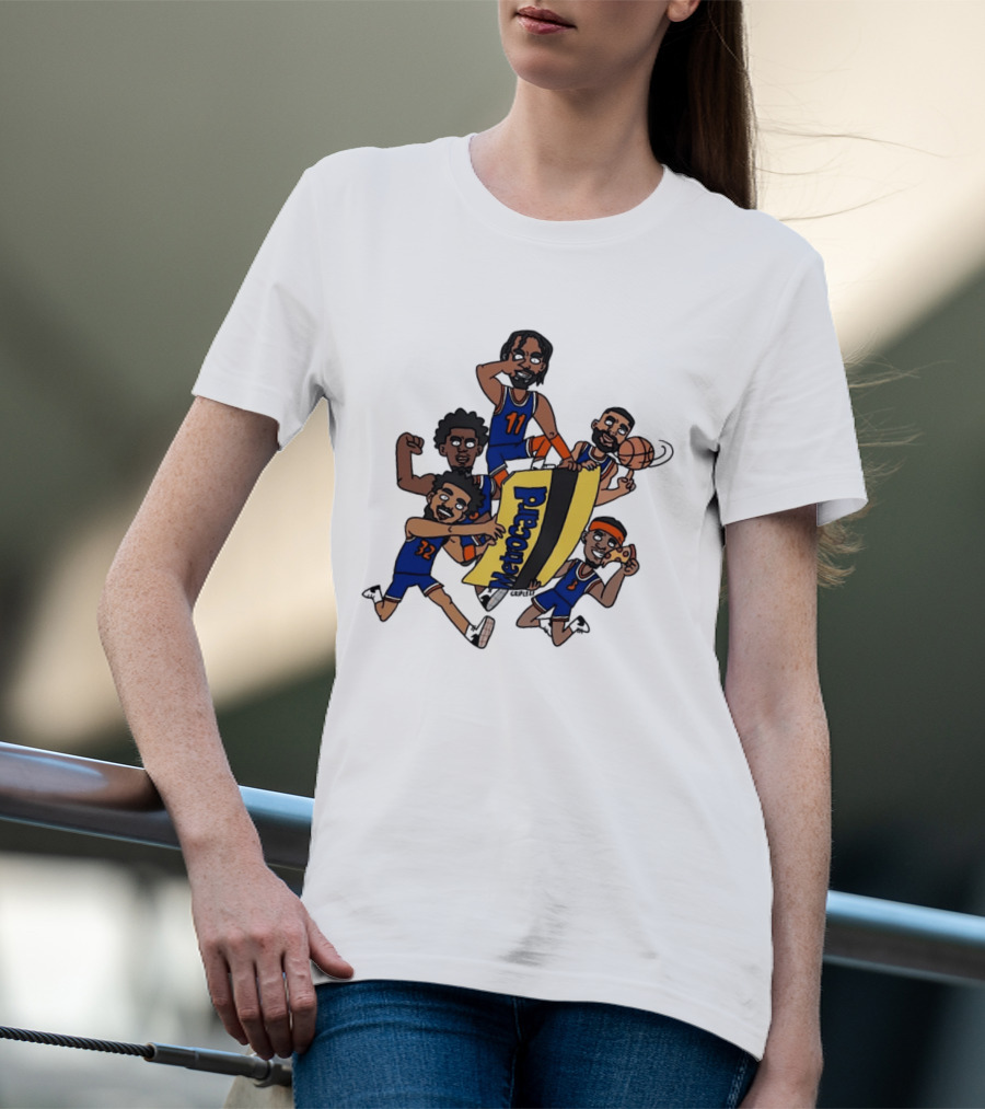 New York Basketball Team Subway Characters With Metocard T-Shirt