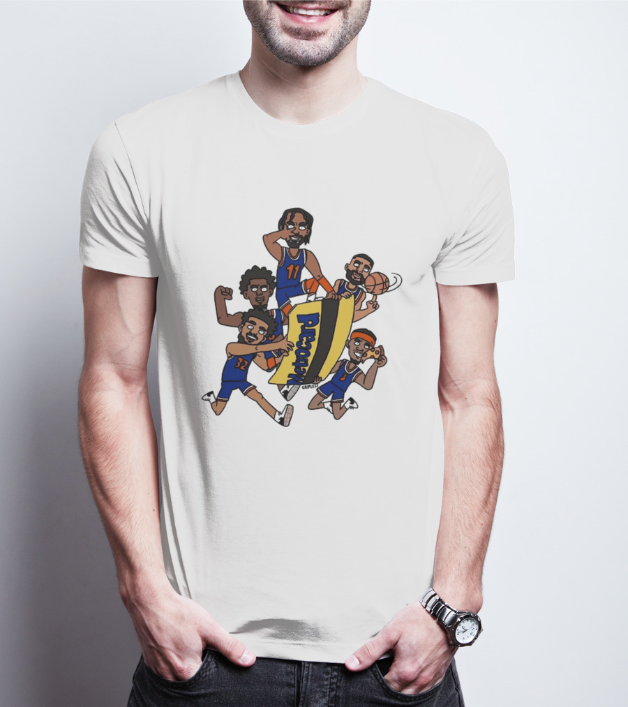 New York Basketball Team Subway Characters With Metocard T-Shirt