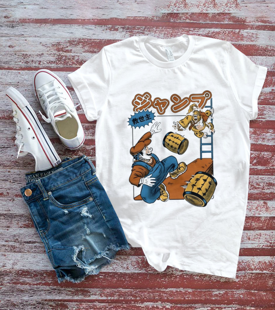 Mario Vs Donkey Kong Jumping Savior T-Shirt