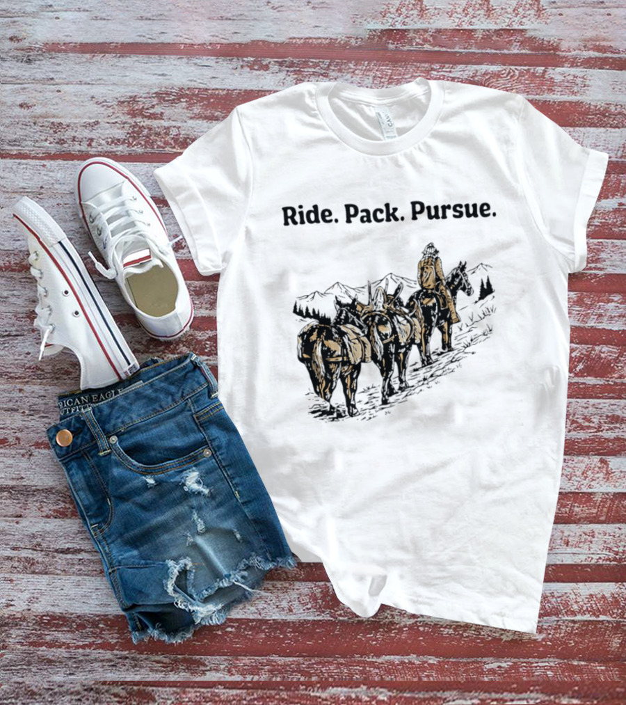 Mountain Wilderness Backcountry Ride Pack Pursue Mules Expedition Journey T-Shirt