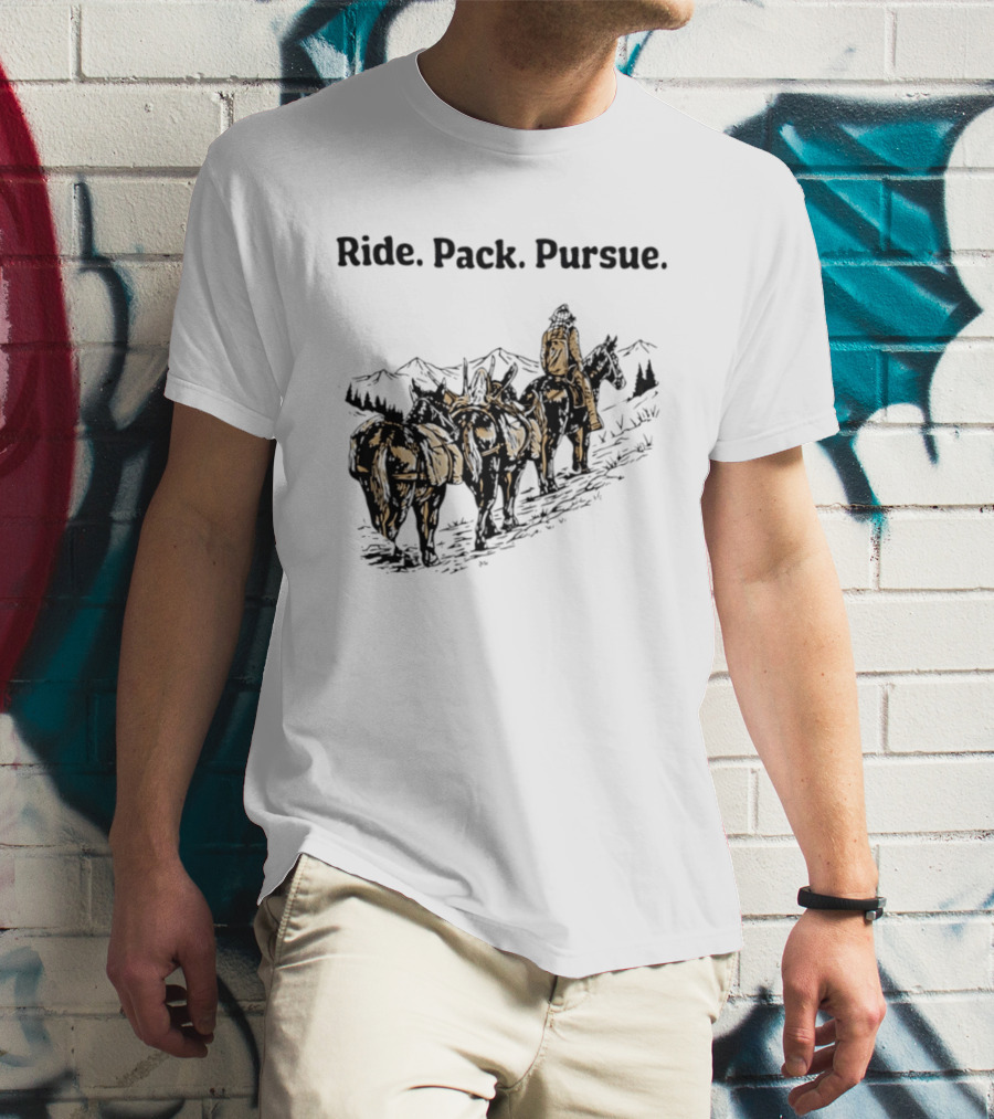 Mountain Wilderness Backcountry Ride Pack Pursue Mules Expedition Journey T-Shirt