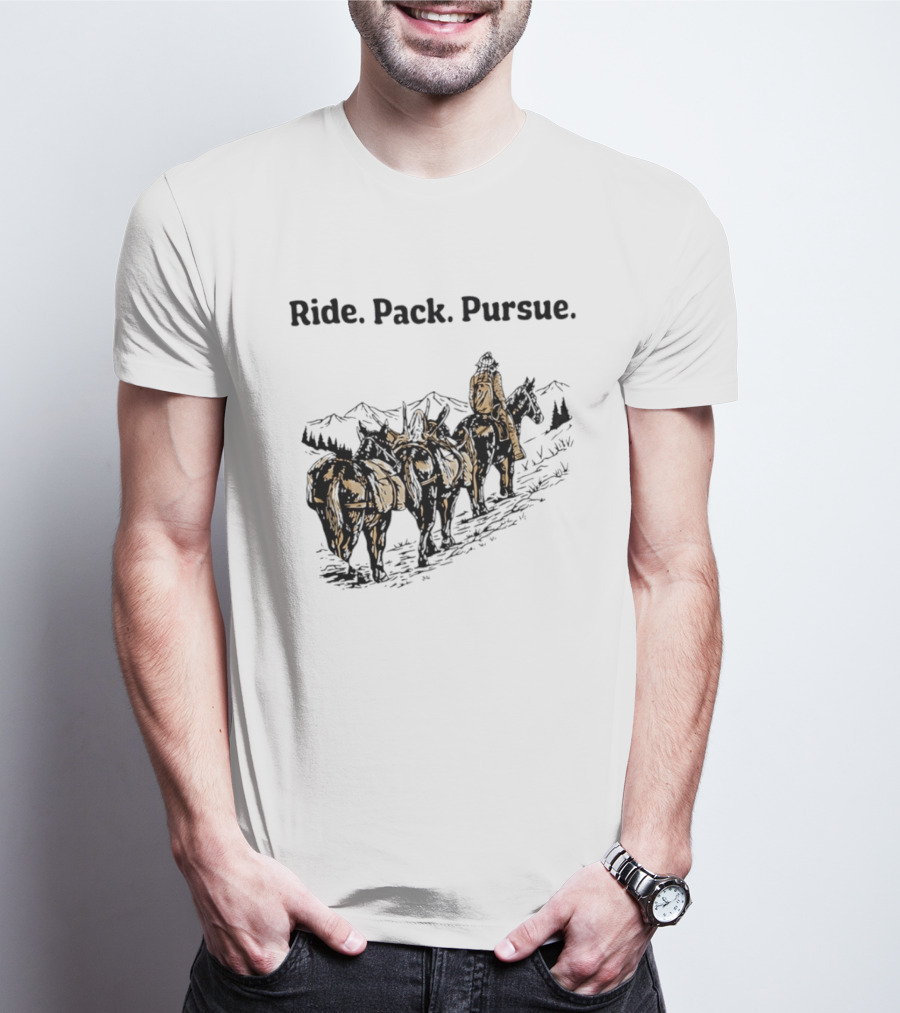 Mountain Wilderness Backcountry Ride Pack Pursue Mules Expedition Journey T-Shirt