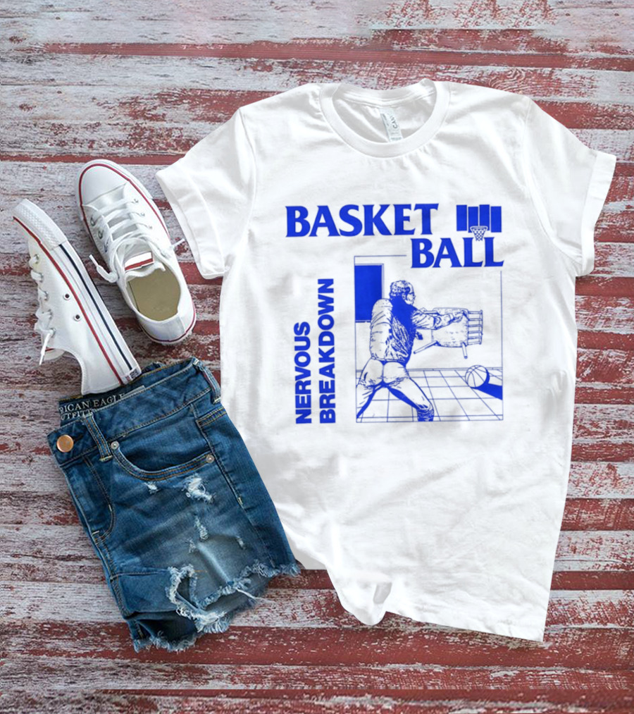 Basketball Nervous Breakdown Game Room Scene T-Shirt