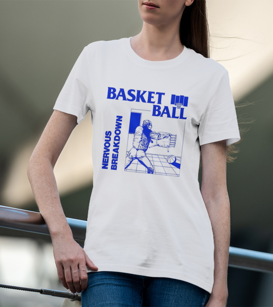 Basketball Nervous Breakdown Game Room Scene T-Shirt
