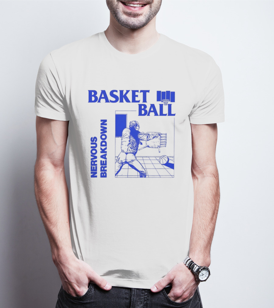 Basketball Nervous Breakdown Game Room Scene T-Shirt