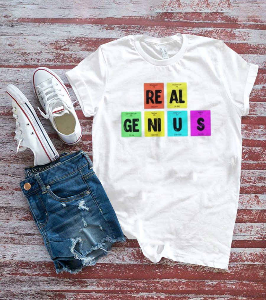Periodic Table Elements Rhenium Aluminum Germanium Nickel Uranium Sulfur T-Shirt