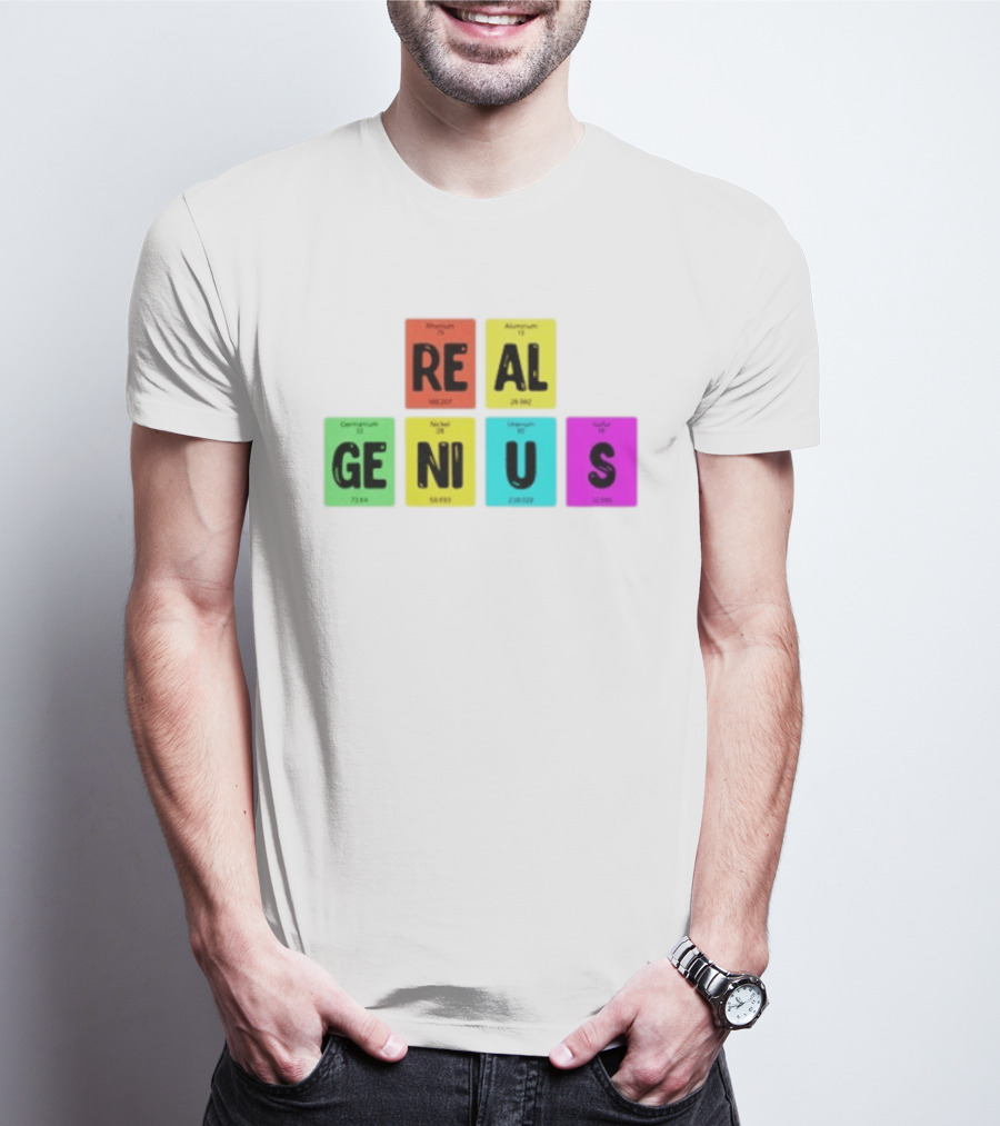 Periodic Table Elements Rhenium Aluminum Germanium Nickel Uranium Sulfur T-Shirt