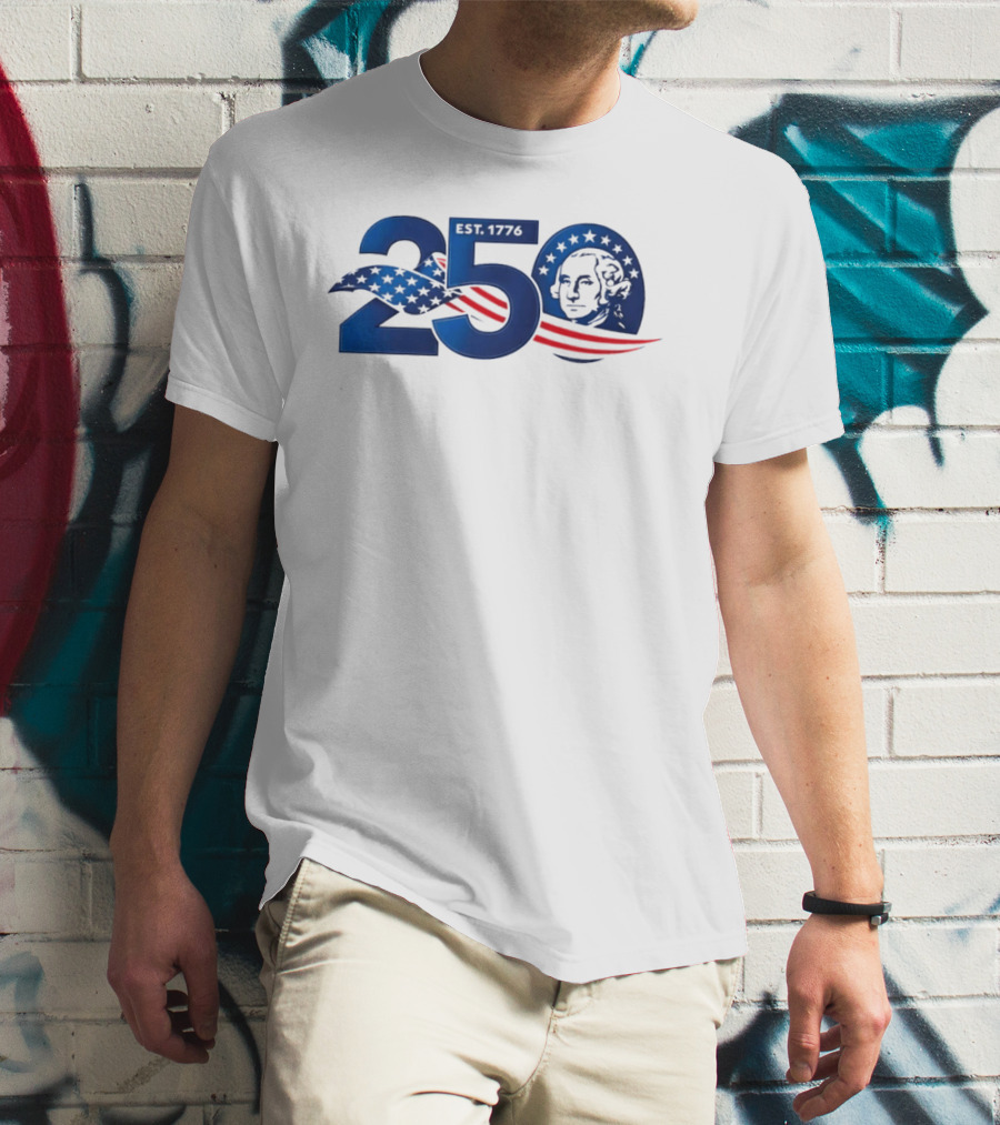 George Washington 250th Anniversary EST 1776 USA Patriot T-Shirt