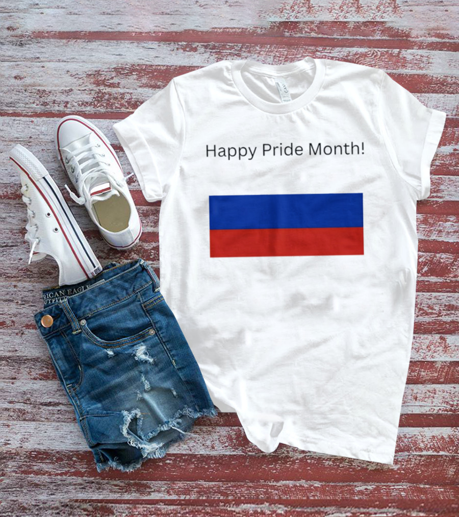 Happy Pride Month Celebration Russia Flag T-Shirt