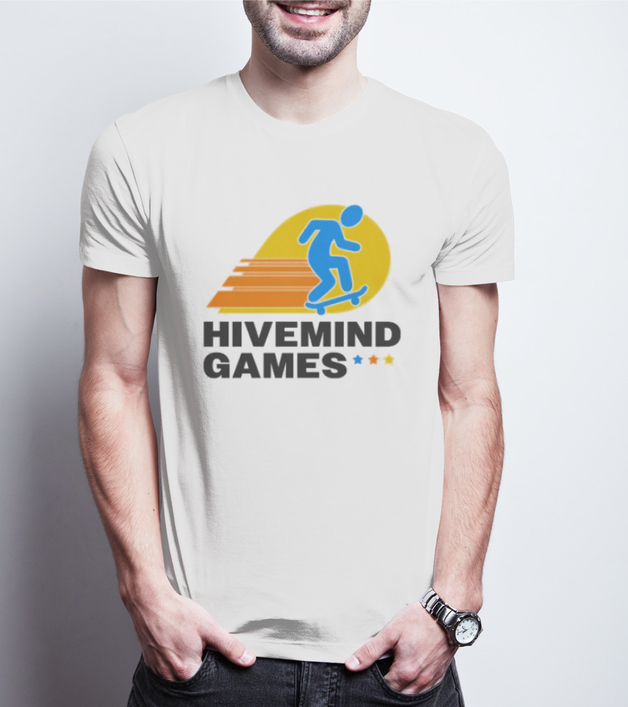 Hivemind Games Skateboarding Dynamic Motion With Shooting Stars T-Shirt