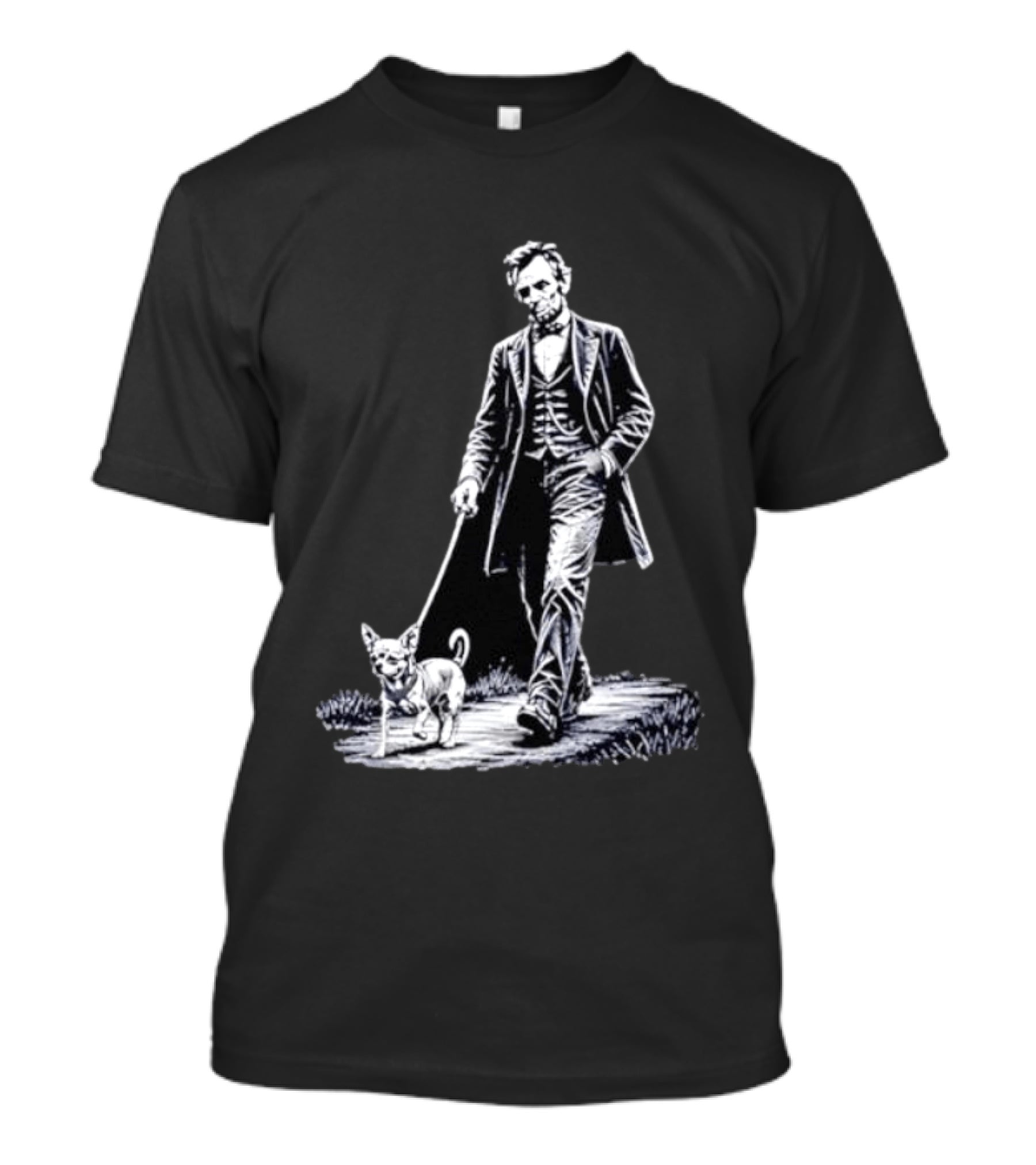 Abraham Lincoln Walking Chihuahua For USA 250th Anniversary Celebration T-Shirt