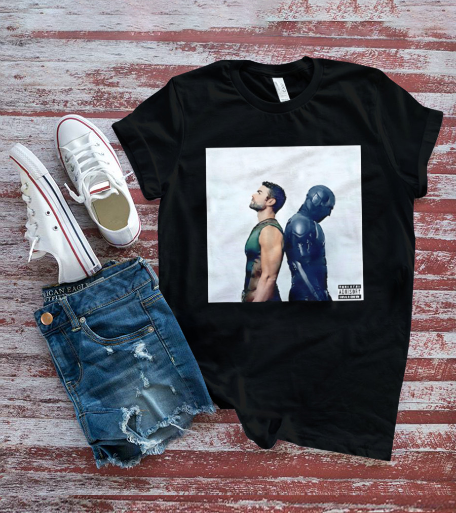The Deep And Black Noir The Boys Parental Advisory Iconic Character Duo T-Shirt