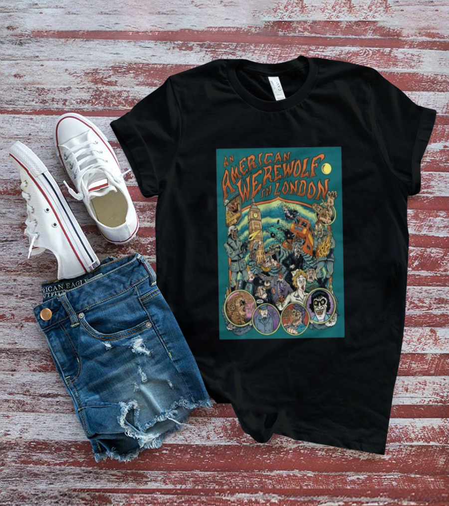 An American Werewolf In London Limited Edition With Big Ben And Classic Horror T-Shirt