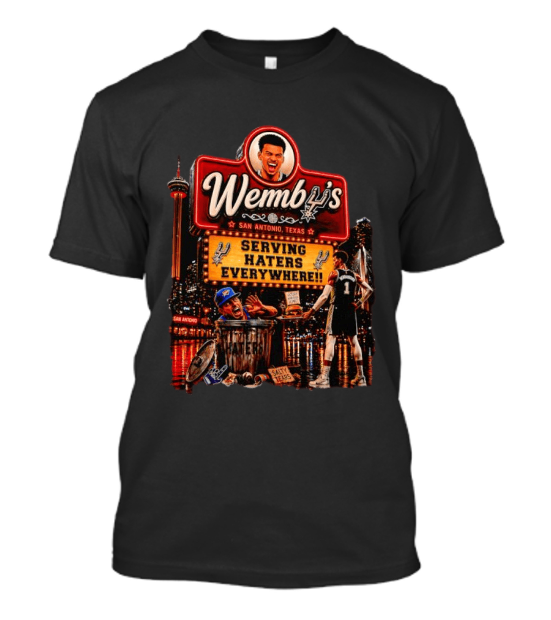 Wembanyama Serving Haters Everywhere San Antonio Spurs Texas T-Shirt