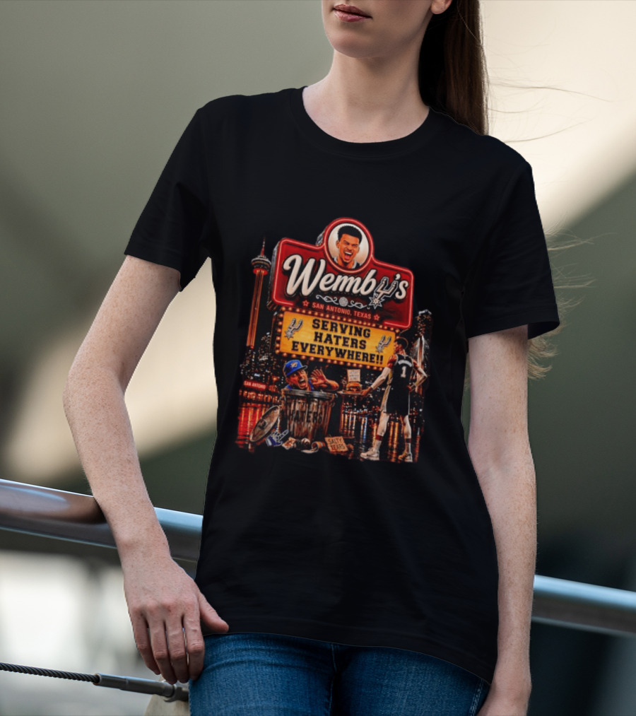 Wembanyama Serving Haters Everywhere San Antonio Spurs Texas T-Shirt