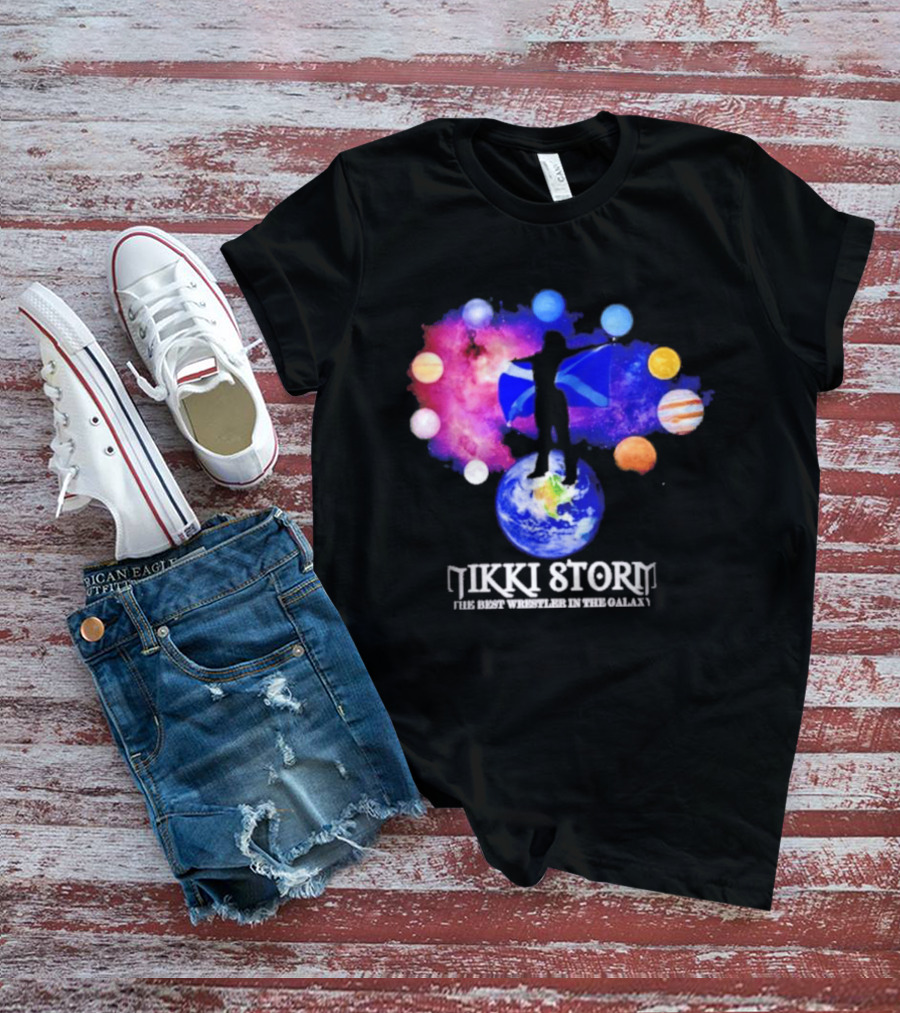 Nikki Storm Best Wrestler Galaxy Scotland Planets Cosmic Flag T-Shirt