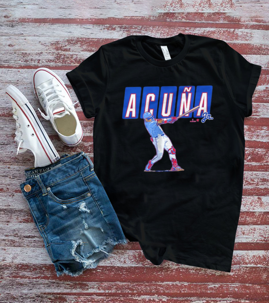 ATL Ronald Acuña Jr Slugger Swing Action T-Shirt