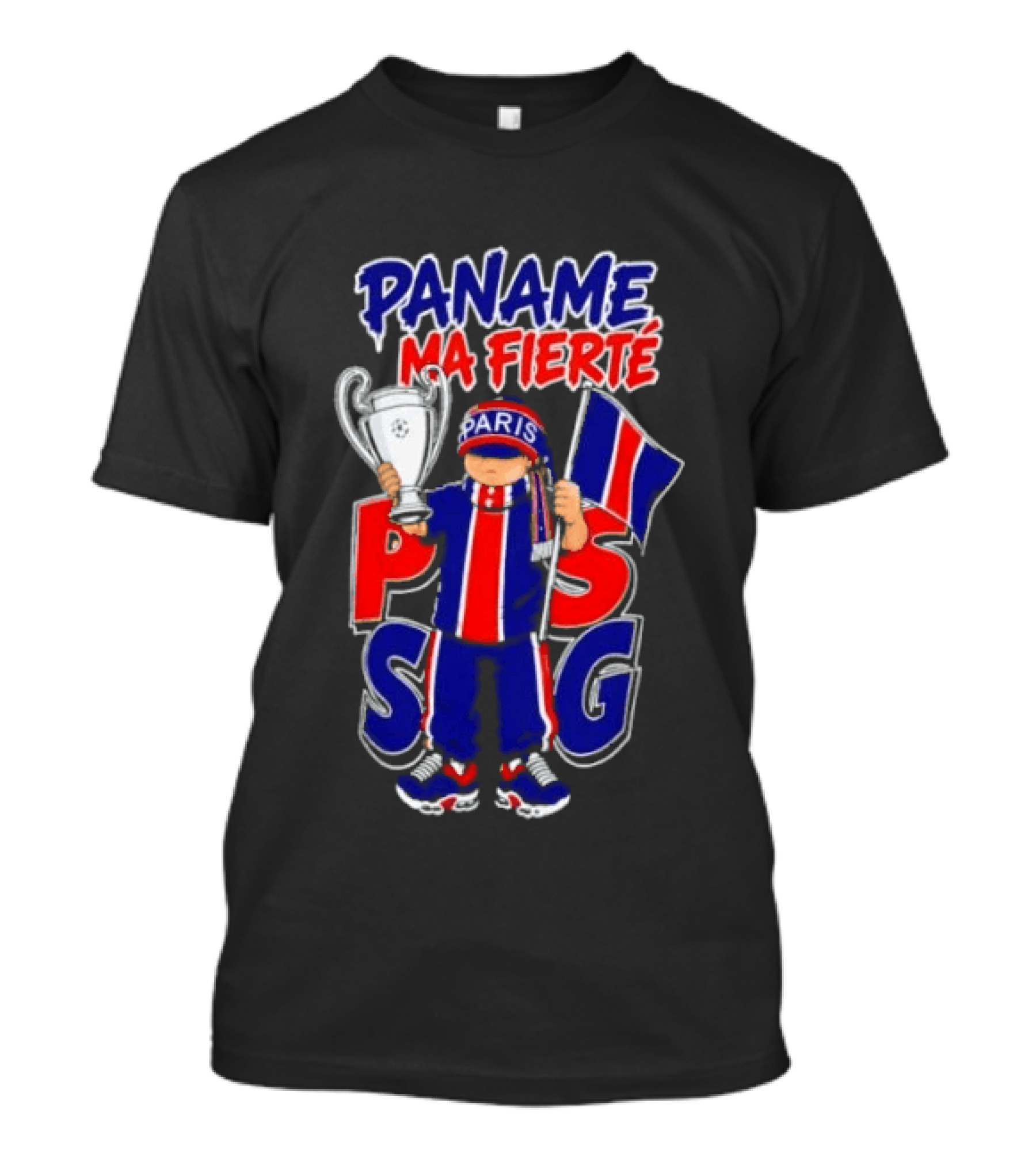 Paname Ma Fierté PSG Paris Trophy Flag Celebration T-Shirt