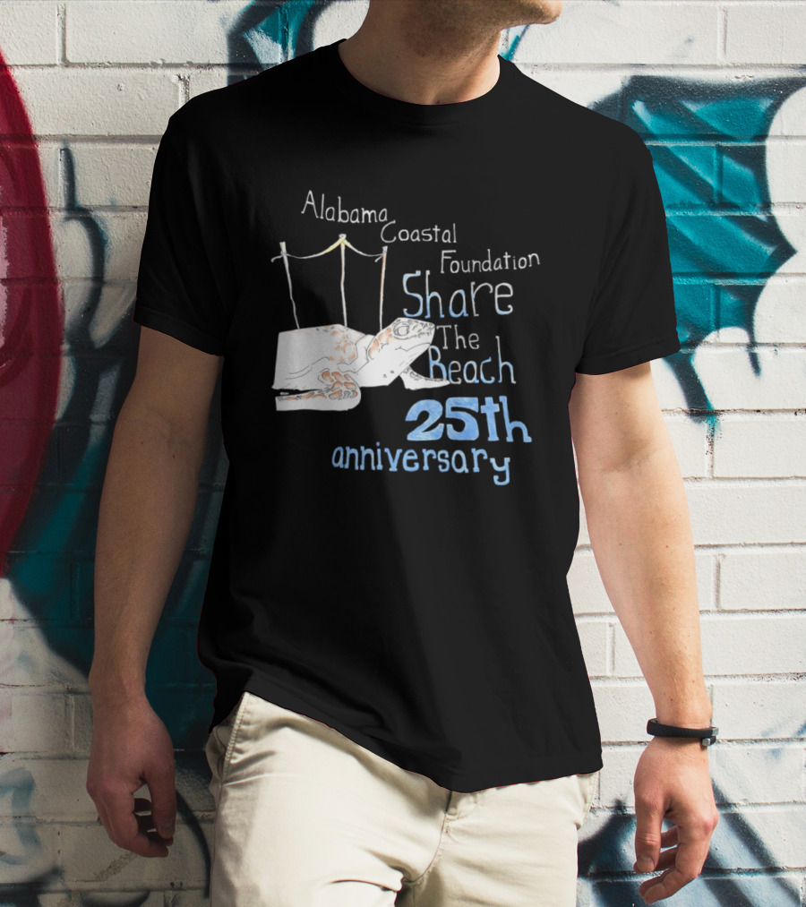 Alabama Coastal Foundation Share The Beach 25th Anniversary T-Shirt