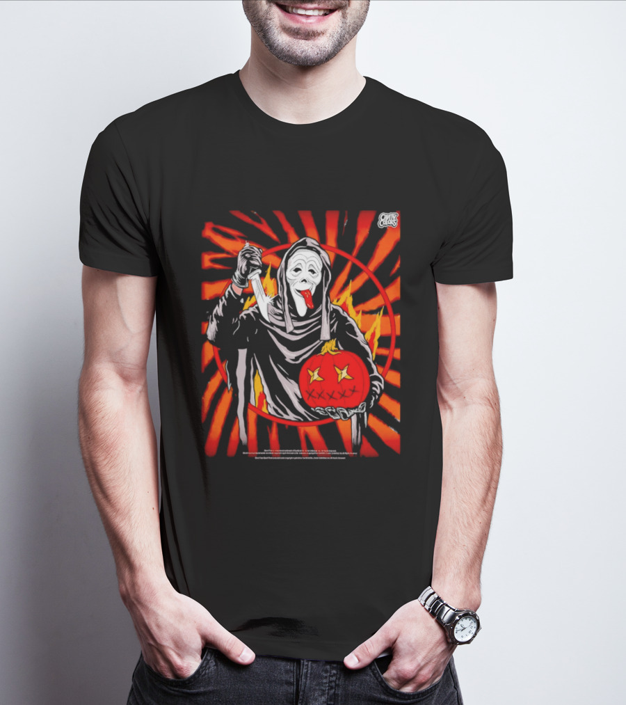 Ghost Face Creepy Carver Halloween Spoof T-Shirt