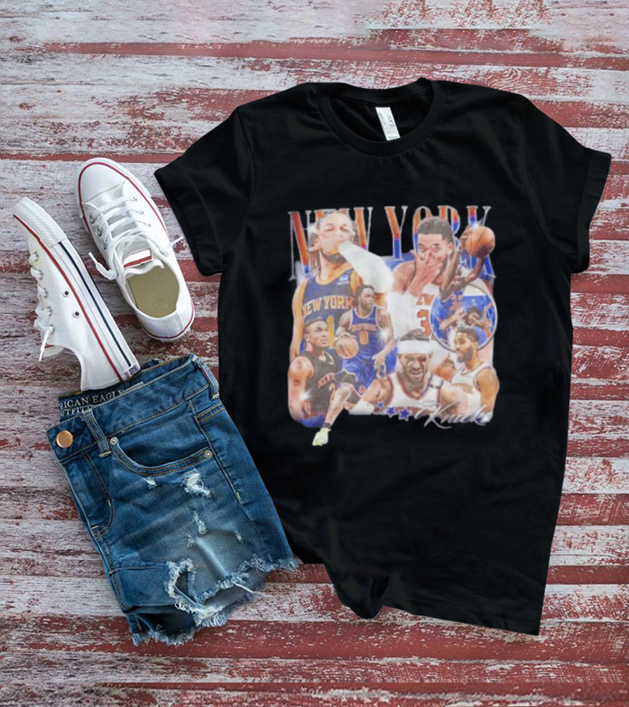 New York Knicks Jalen Brunson NBA Stars Collage T-Shirt