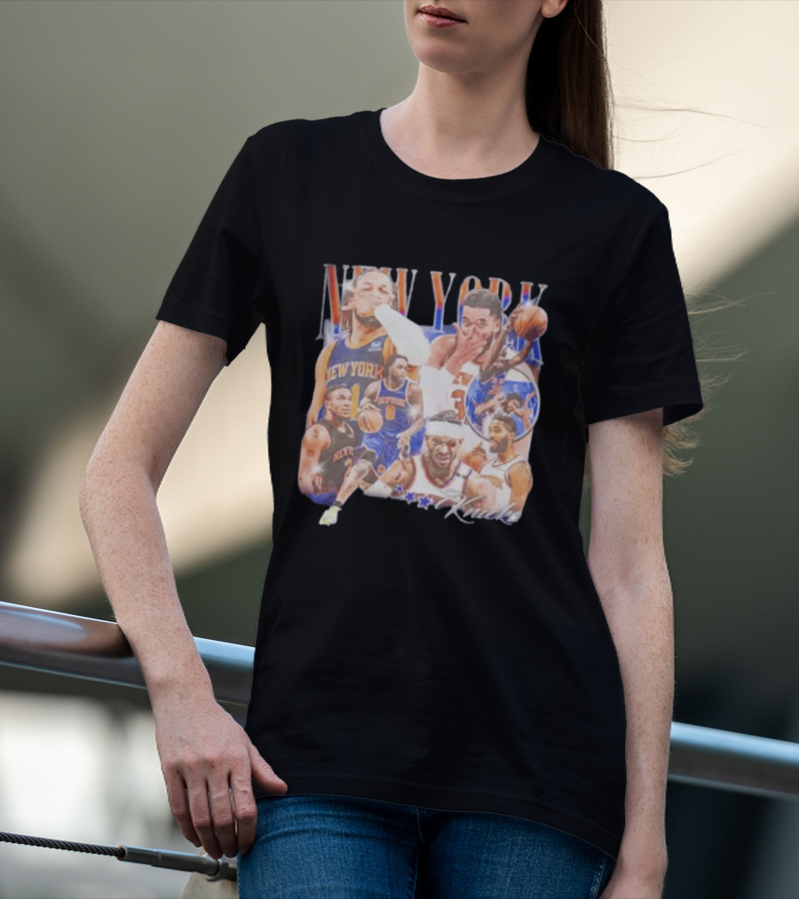 New York Knicks Jalen Brunson NBA Stars Collage T-Shirt
