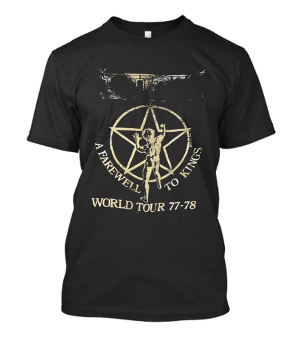 A Farewell To Kings World Tour 77 78 Pentagram T-Shirt