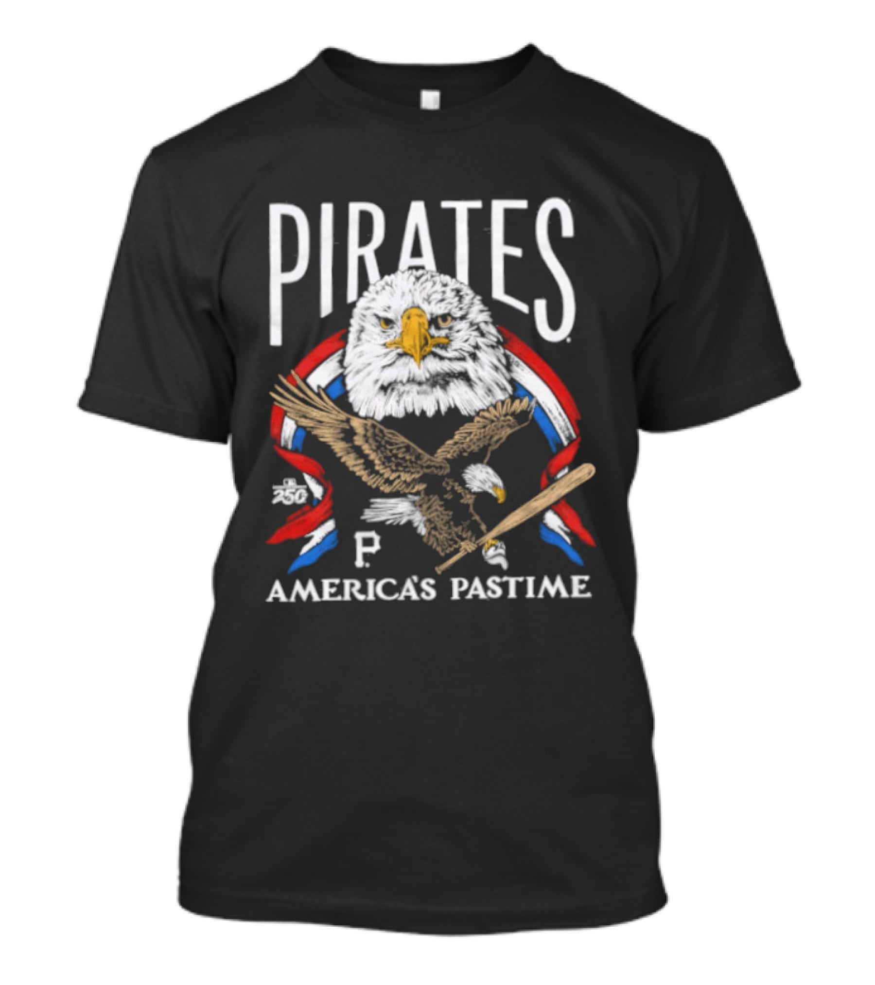 Pittsburgh Pirates America's Pastime Bald Eagle Celebration 250th Anniversary T-Shirt