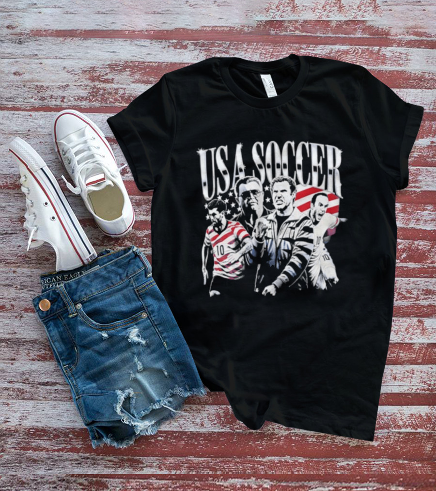 USA Soccer 2026 Red And White Stripes With Stars T-Shirt