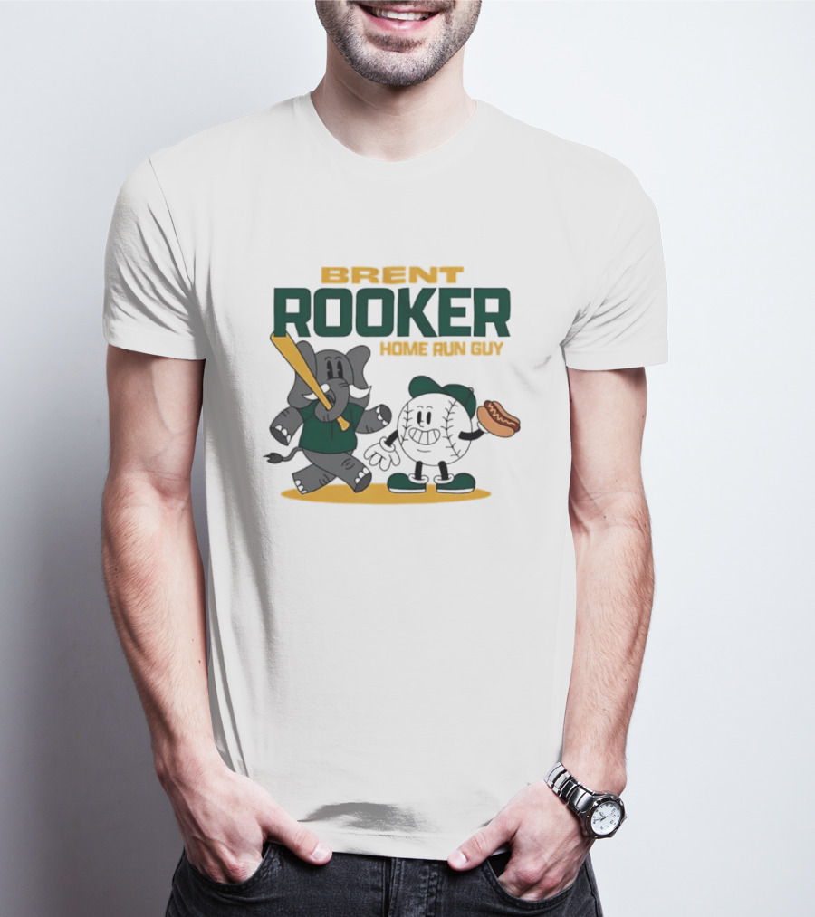 Brent Rooker Oakland Athletics Home Run Guy Elephant Baseball Hotdog T-Shirt