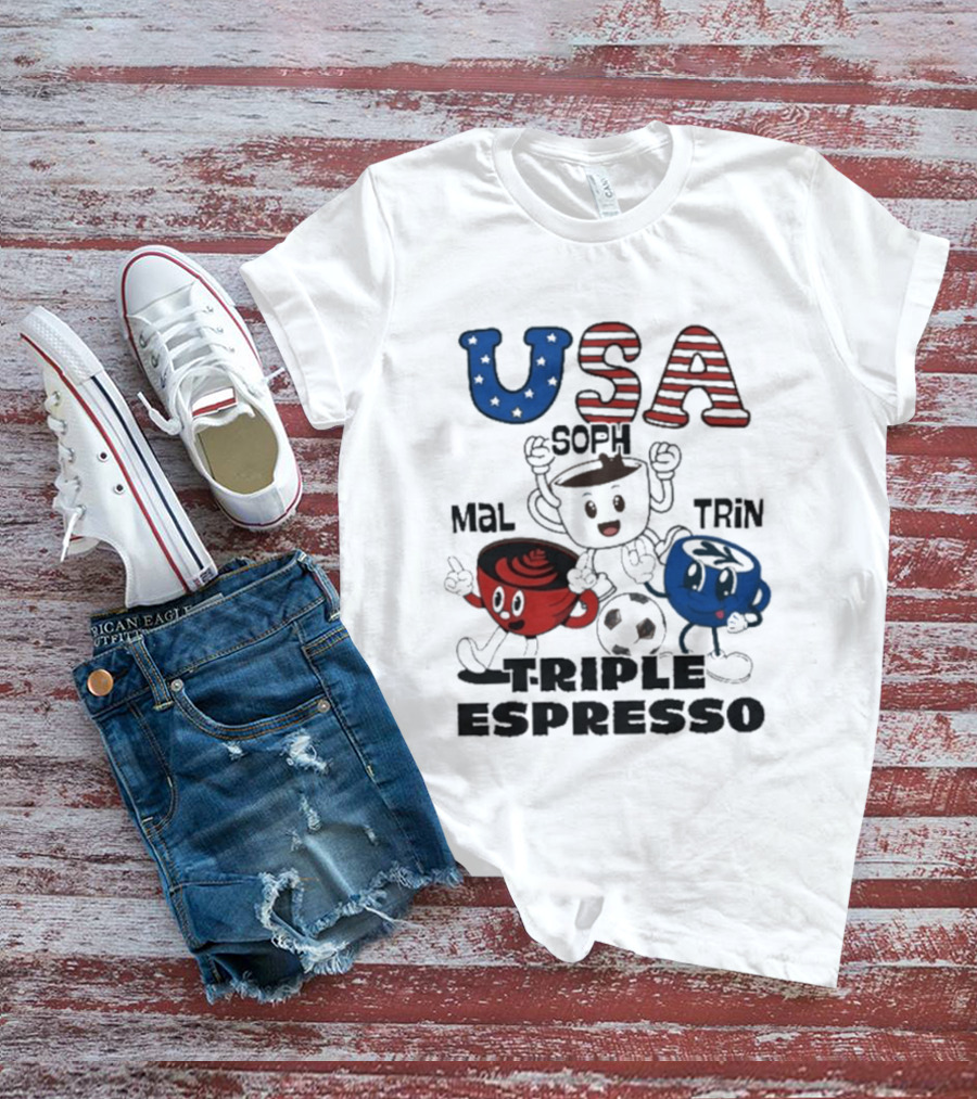 USA Triple Espresso Mal Soph Trin Soccer T-Shirt