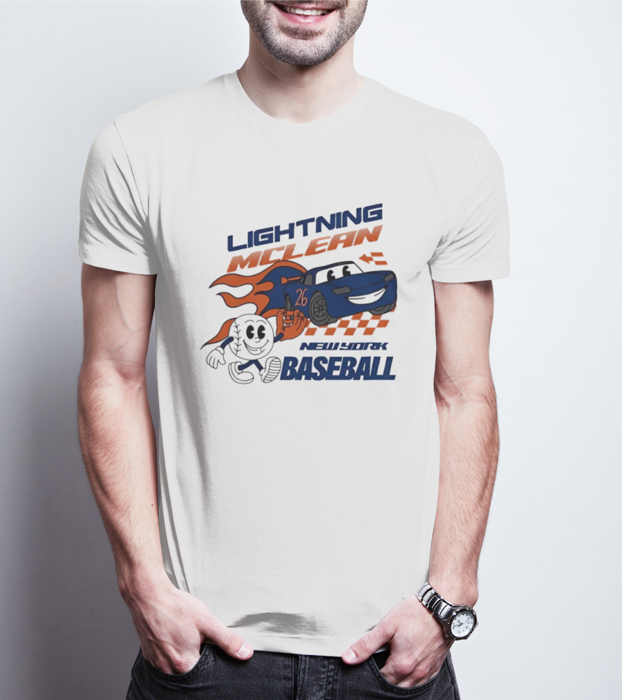 Lightning McLean 26 New York Baseball Players T-Shirt