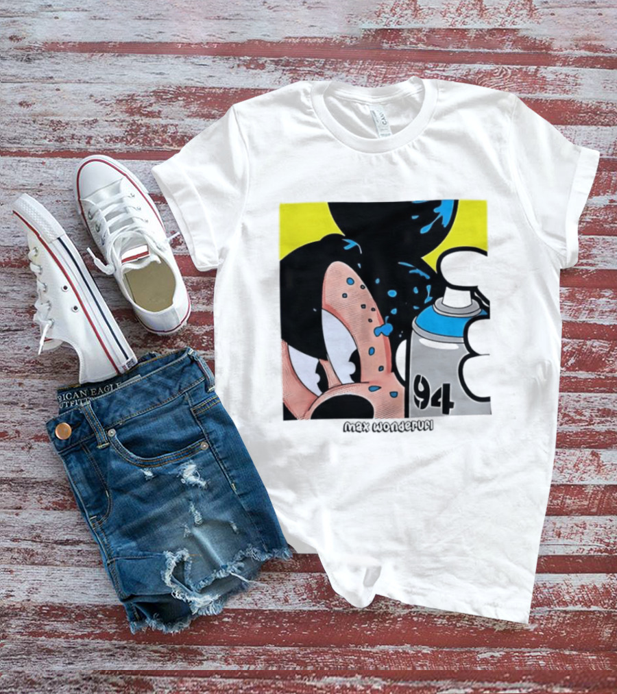 Mickey Mouse Disney Wonderful 84 Spray Paint T-Shirt