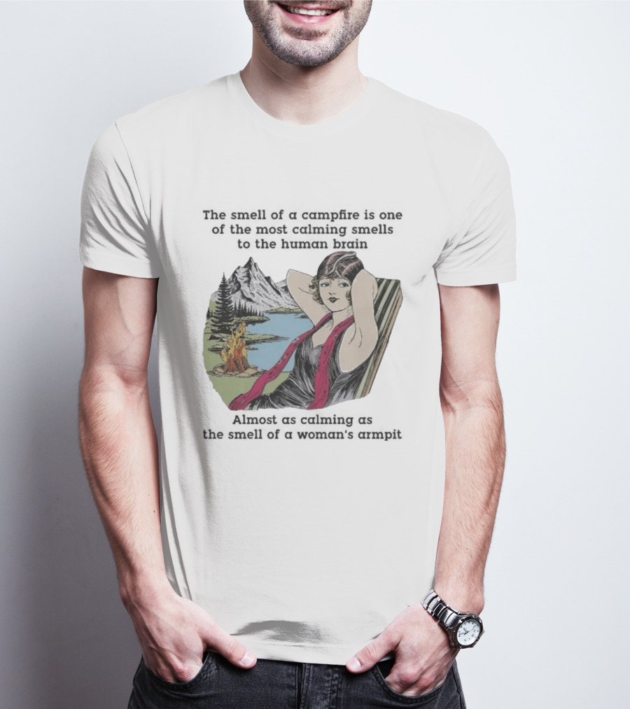 Campfire Calming Scent Vintage Relaxation Nature Bliss T-Shirt