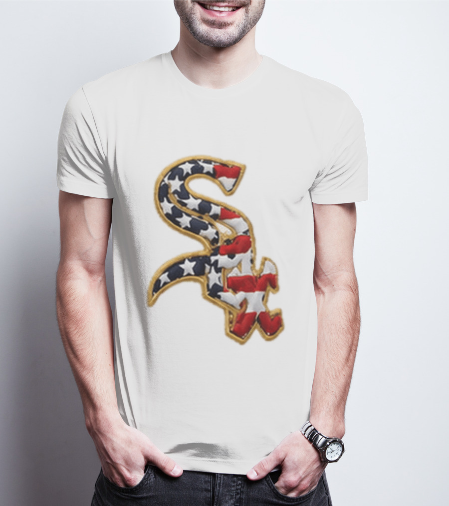 America 250th Anniversary White Sox Hat Patriotic Stars And Stripes T-Shirt