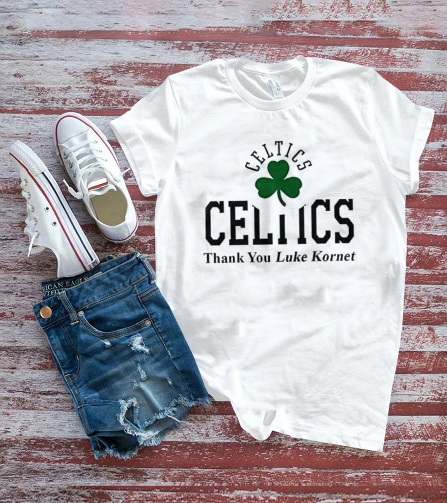 Boston Celtics Thank You Luke Kornet Shamrock T-Shirt