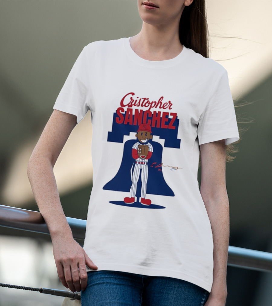 Cristopher Sanchez Philadelphia Phillies MLB Player Number 61 T-Shirt