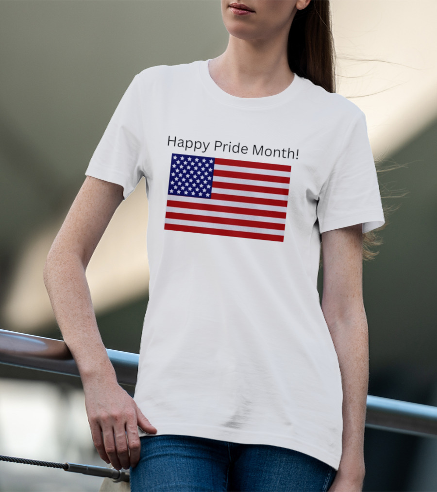 Happy Pride Month USA Flag Celebration T-Shirt